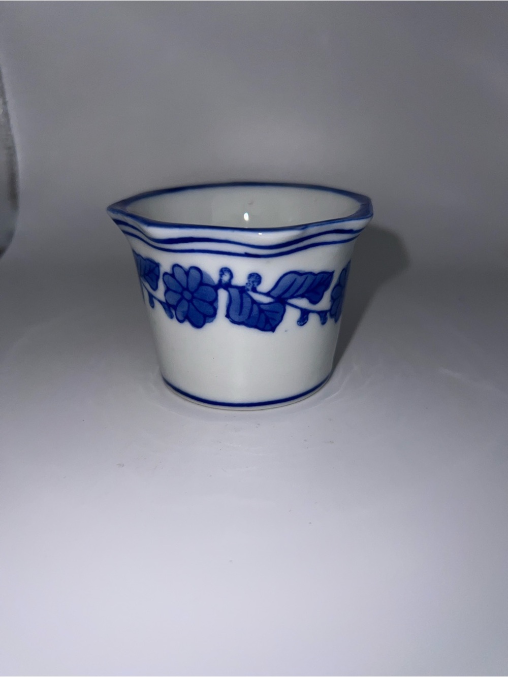 Blue and White votive holder by Knoblin Porcelain